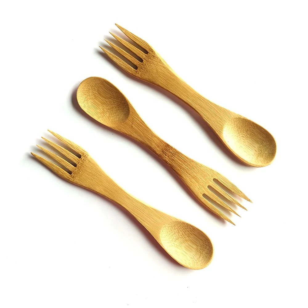 Wholesale Reusable Bamboo Spork Accept Customized