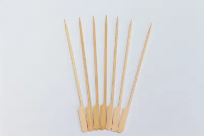 Spiedino di bambù a forma di pagaia con bastoncino da barbecue / Spiedini di bambù Teppo di bambù