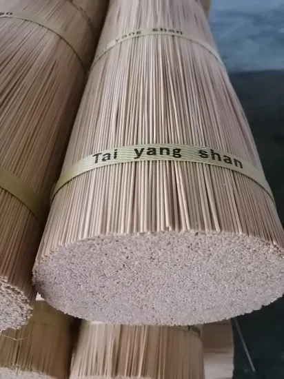 Bastoncino di bambù rotondo monouso da 1,3 mm all'ingrosso del produttore per produrre incenso